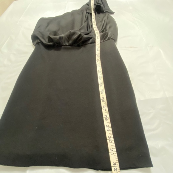 A/X Armani Exchange One Shoulder Zipper Black Cocktail Party Dress Size 2 Club - Picture 12 of 13